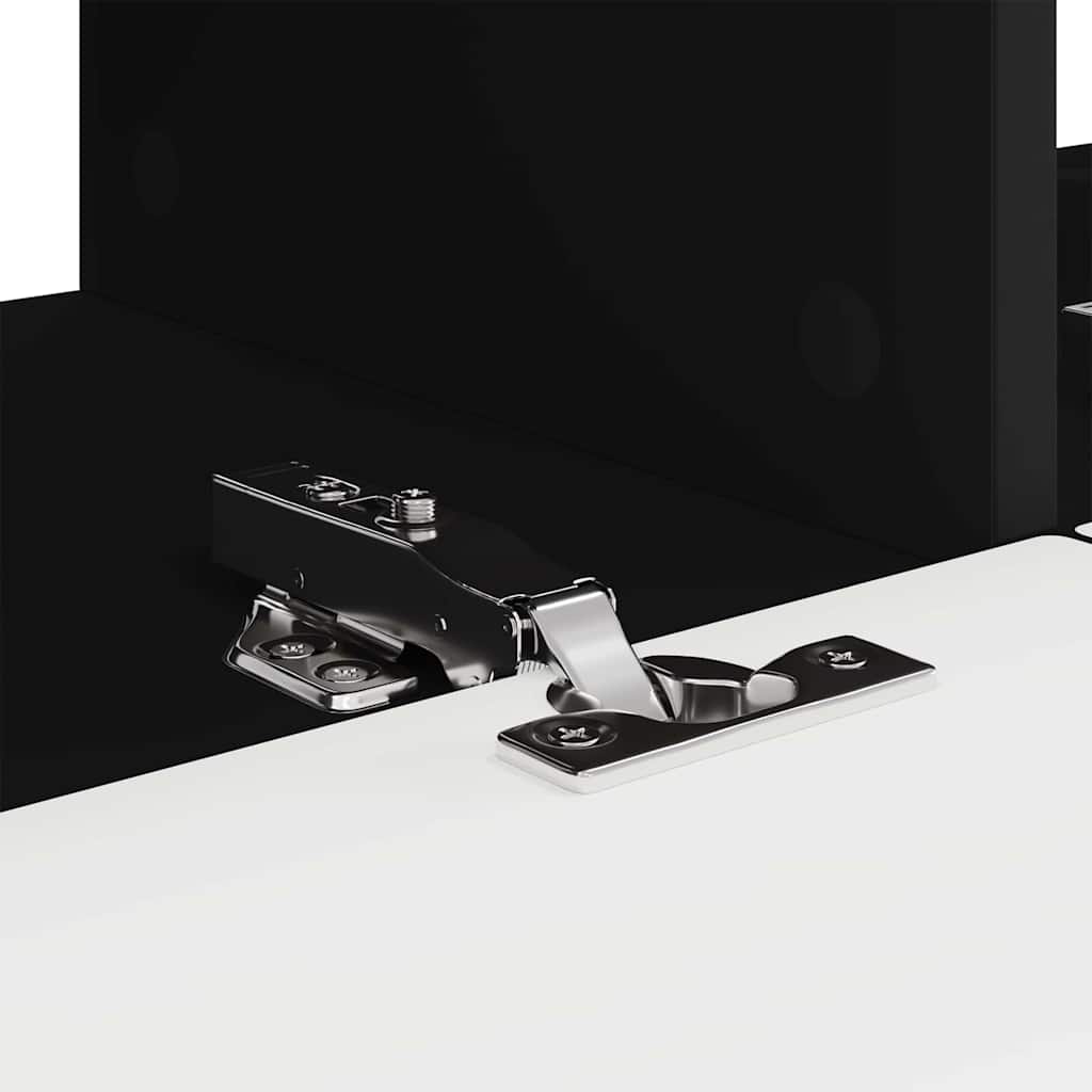 Mobile TV da parete 2 pcs Nero 78,5 x 31 x 29,5 cm