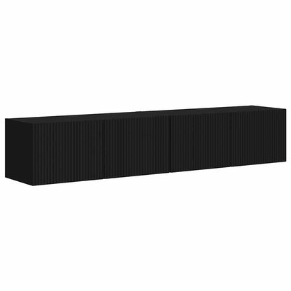 Mobile TV da parete 2 pcs Nero 60 x 31 x 29.5 cm