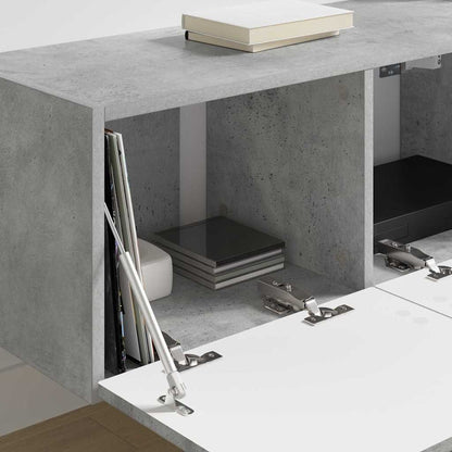 Mobile TV da parete 2 pcs Calcestruzzo 60 x 31 x 29.5 cm