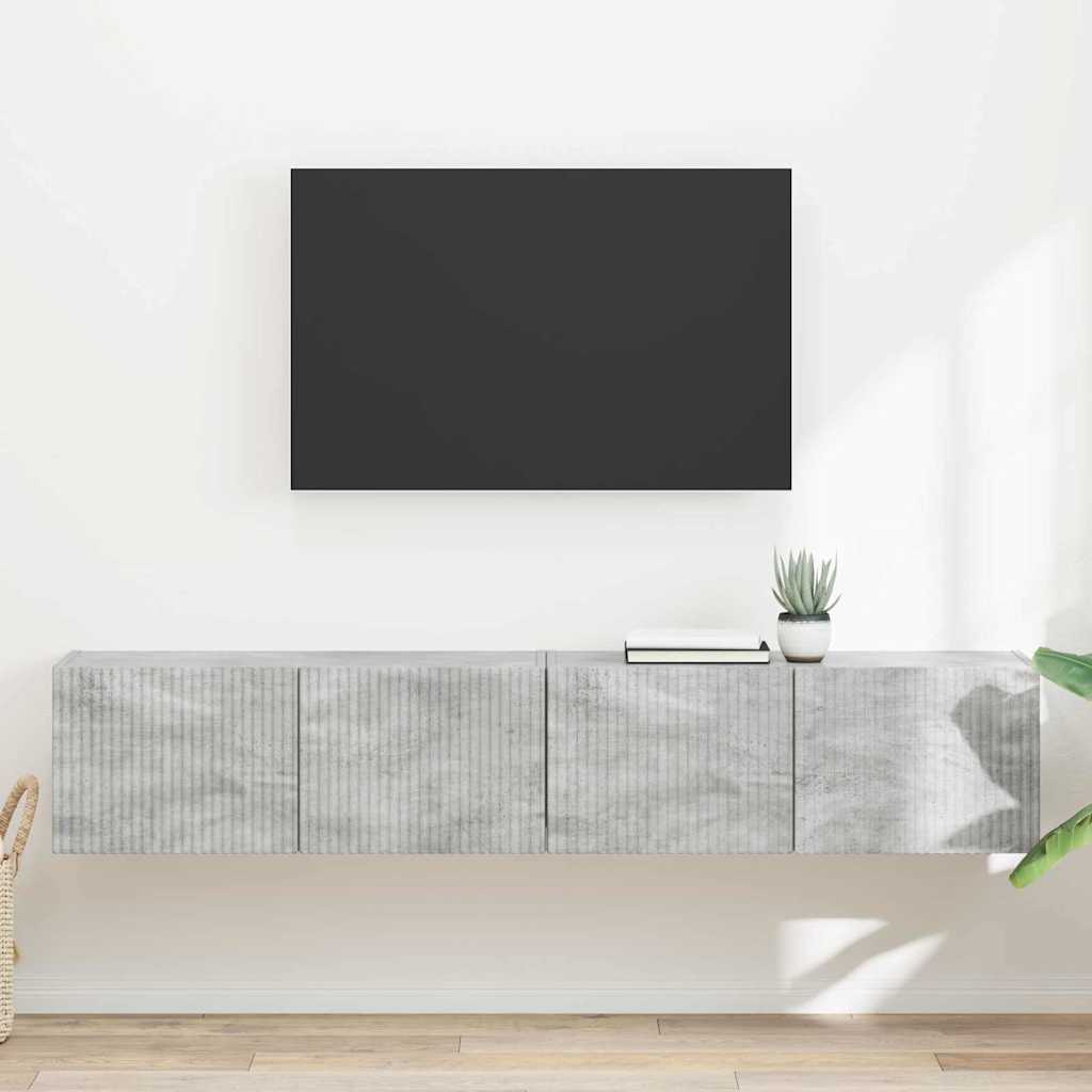 Mobile TV da parete 2 pcs Calcestruzzo 78,5 x 31 x 29,5 cm