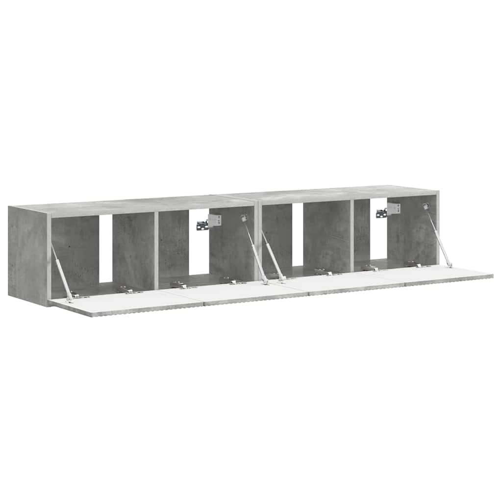Mobile TV da parete 2 pcs Calcestruzzo 78,5 x 31 x 29,5 cm