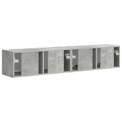 Mobile TV da parete 2 pcs Calcestruzzo 60 x 31 x 29.5 cm