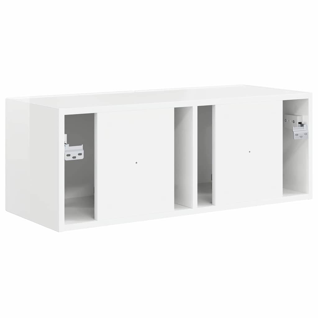 Mobile TV da parete Bianco Lucido 60 x 31 x 29.5 cm