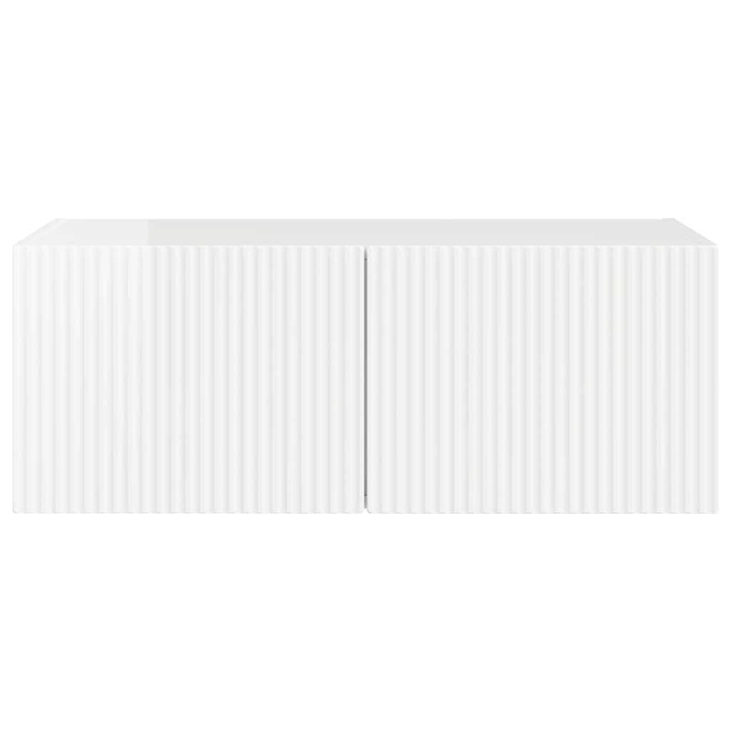 Mobile TV da parete Bianco Lucido 78,5 x 31 x 29,5 cm