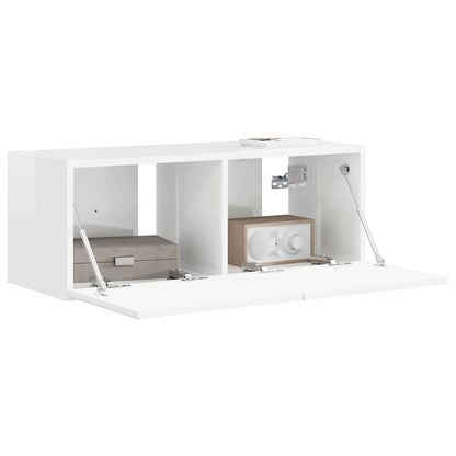 Mobile TV da parete Bianco Lucido 78,5 x 31 x 29,5 cm