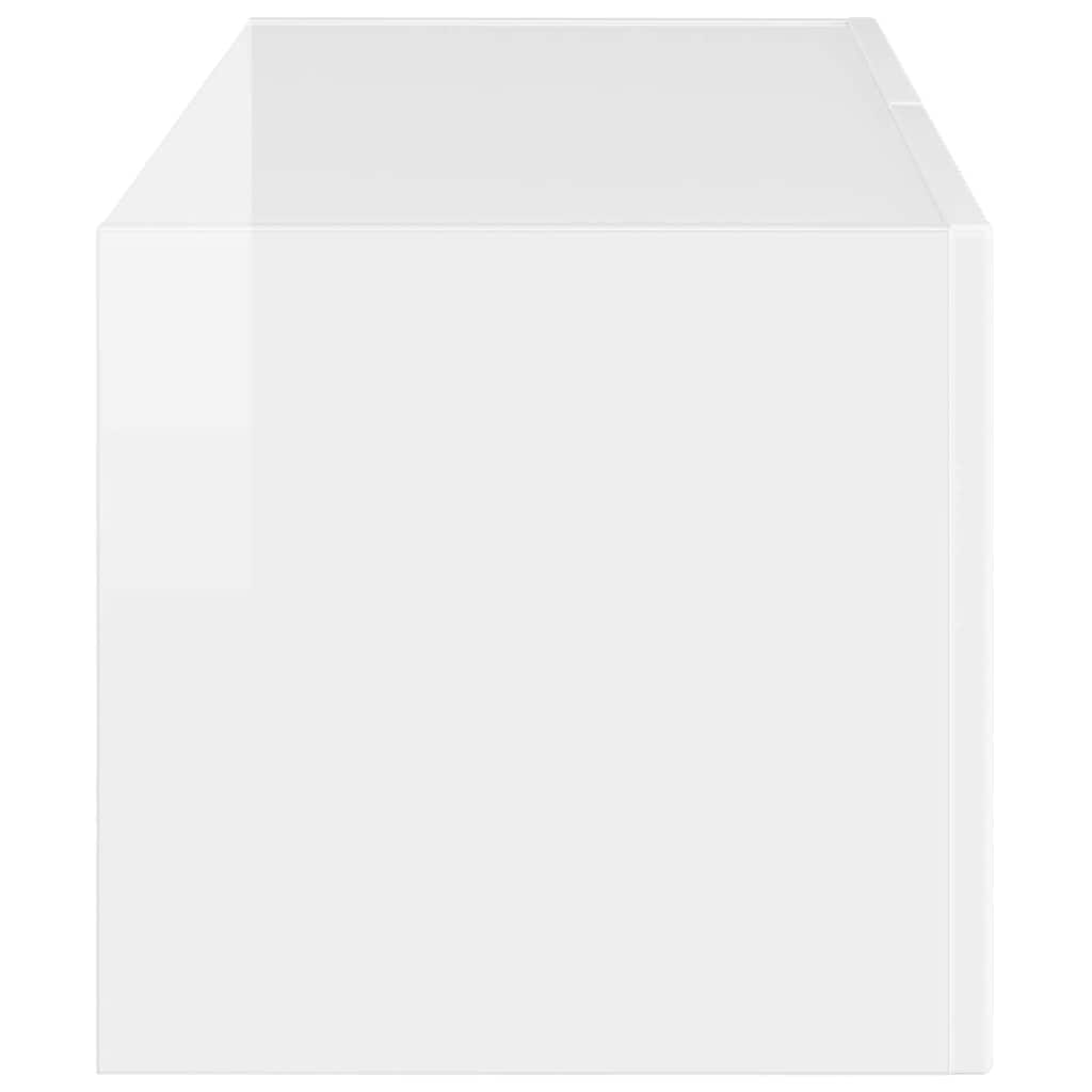 Mobile TV da parete Bianco Lucido 60 x 31 x 29.5 cm