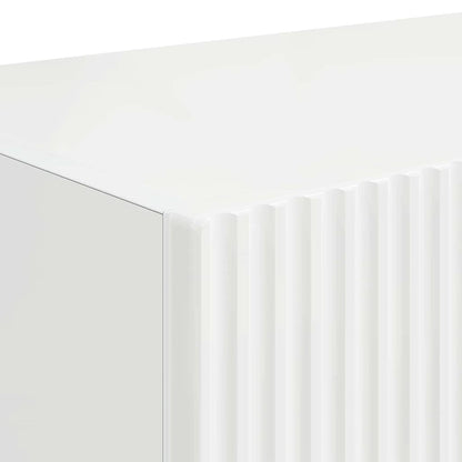 Mobile TV da parete 2 pcs Bianco Lucido 60 x 31 x 29.5 cm