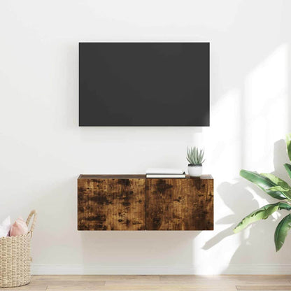 Mobile TV da parete Rovere fumé 78,5 x 31 x 29,5 cm