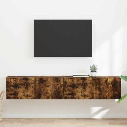 Mobile TV da parete 2 pcs Rovere fumé 78,5 x 31 x 29,5 cm