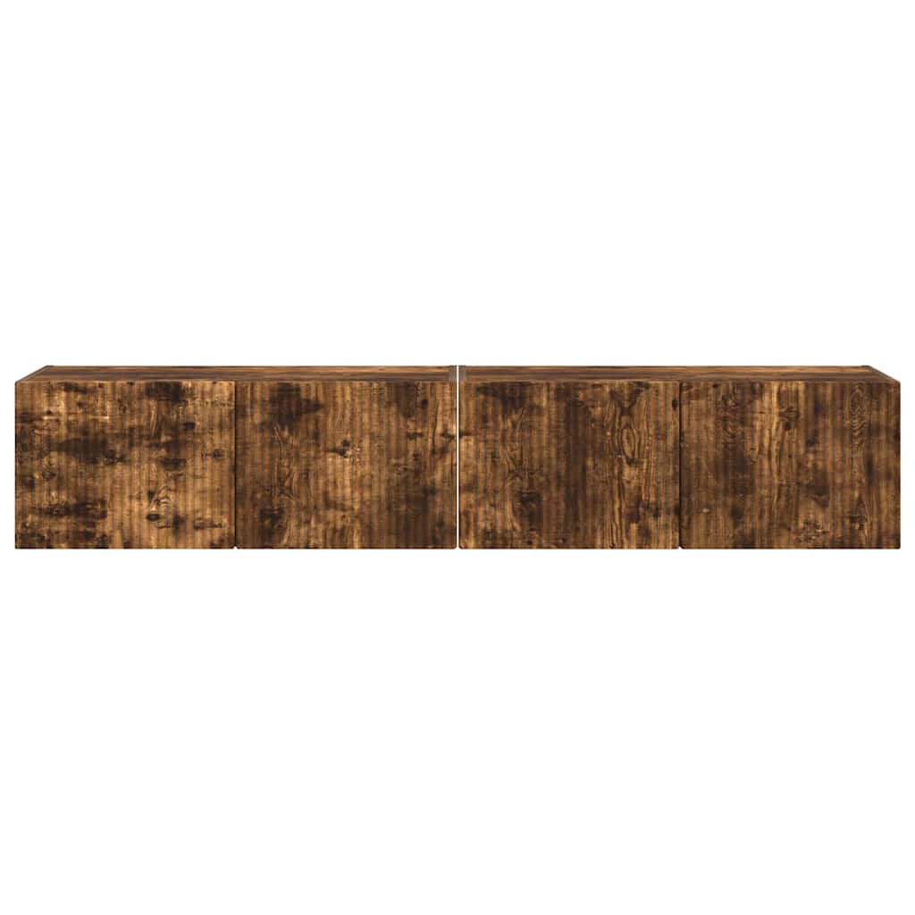 Mobile TV da parete 2 pcs Rovere fumé 78,5 x 31 x 29,5 cm