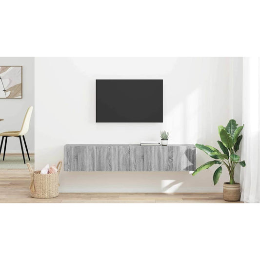 Mobile TV da parete 2 pcs Grigio Sonoma 60 x 31 x 29.5 cm