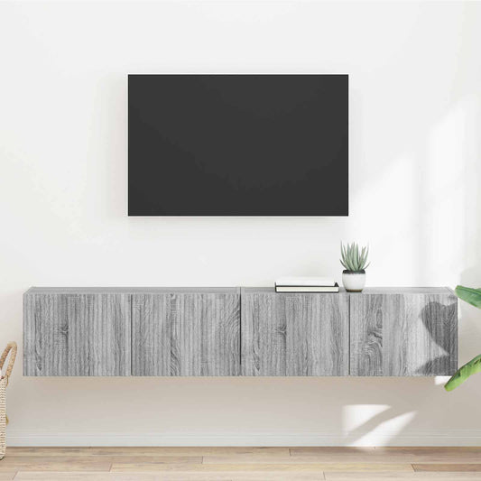 Mobile TV da parete 2 pcs Grigio Sonoma 78,5 x 31 x 29,5 cm