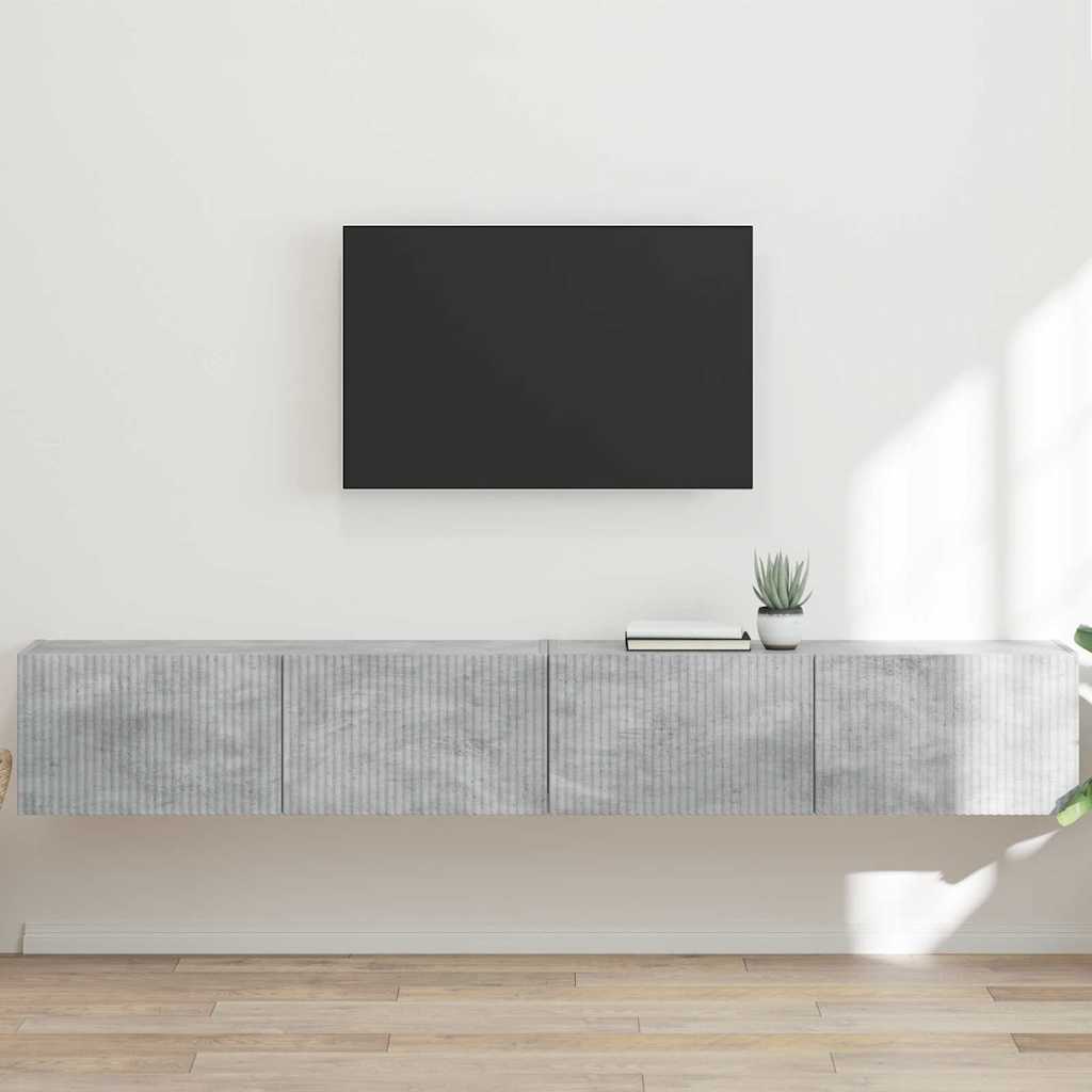 Mobile TV da parete 2 pcs Calcestruzzo 98 x 31 x 29,5 cm