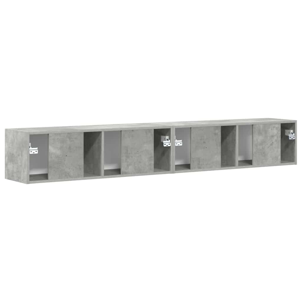 Mobile TV da parete 2 pcs Calcestruzzo 98 x 31 x 29,5 cm
