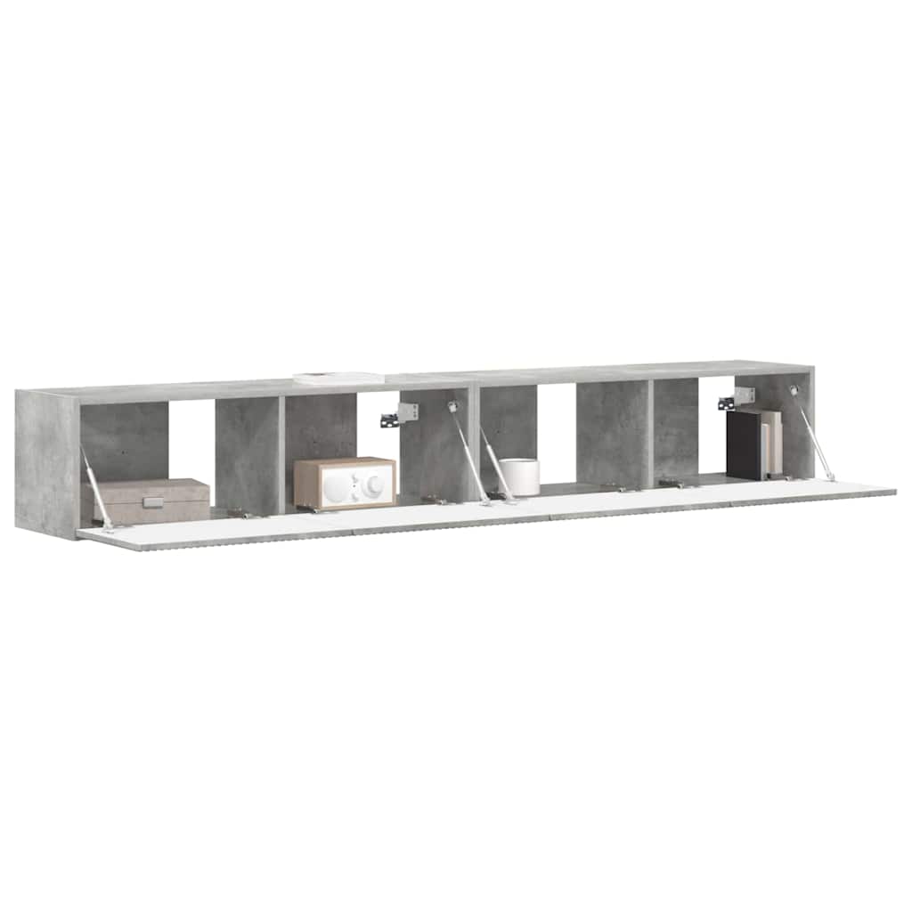 Mobile TV da parete 2 pcs Calcestruzzo 98 x 31 x 29,5 cm