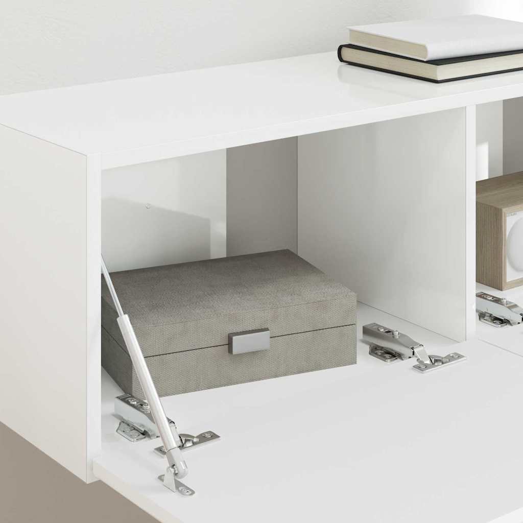 Mobile TV da parete Bianco Lucido 98 x 31 x 29,5 cm