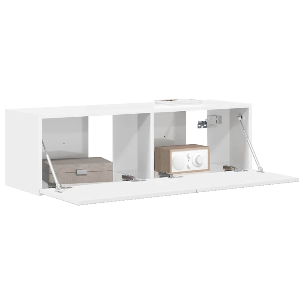 Mobile TV da parete Bianco Lucido 98 x 31 x 29,5 cm