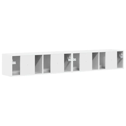 Mobile TV da parete 2 pcs Bianco Lucido 98 x 31 x 29,5 cm