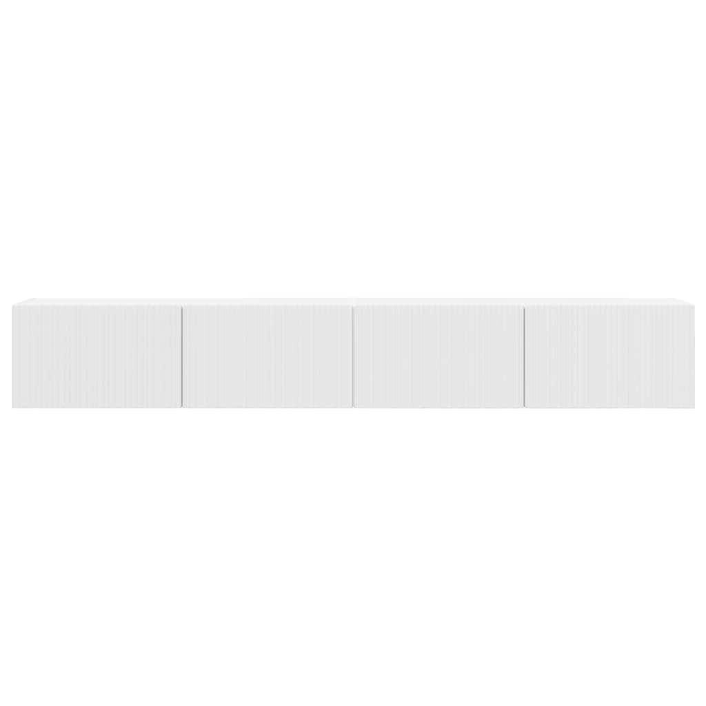 Mobile TV da parete 2 pcs Bianco Lucido 98 x 31 x 29,5 cm