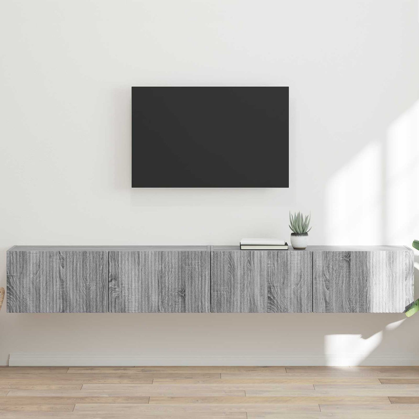 Mobile TV da parete 2 pcs Grigio Sonoma 98 x 31 x 29,5 cm