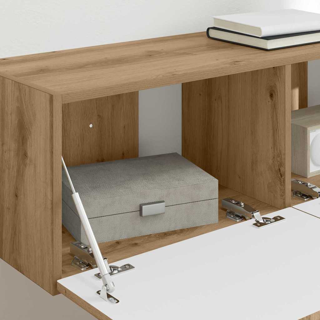 Mobile TV da parete 2 pcs Rovere Artigianale 98 x 31 x 29,5 cm