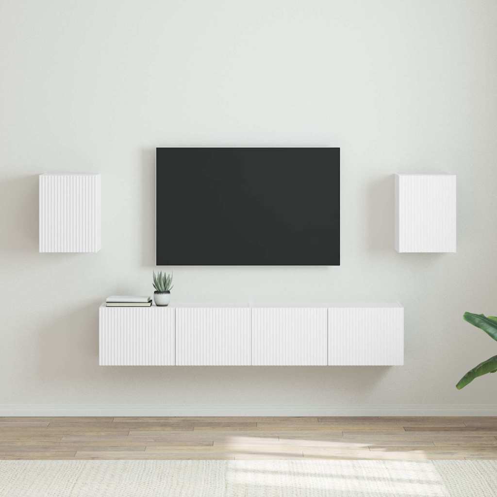 Mobile TV da parete 2 pcs Bianco 30 x 31 x 40 cm