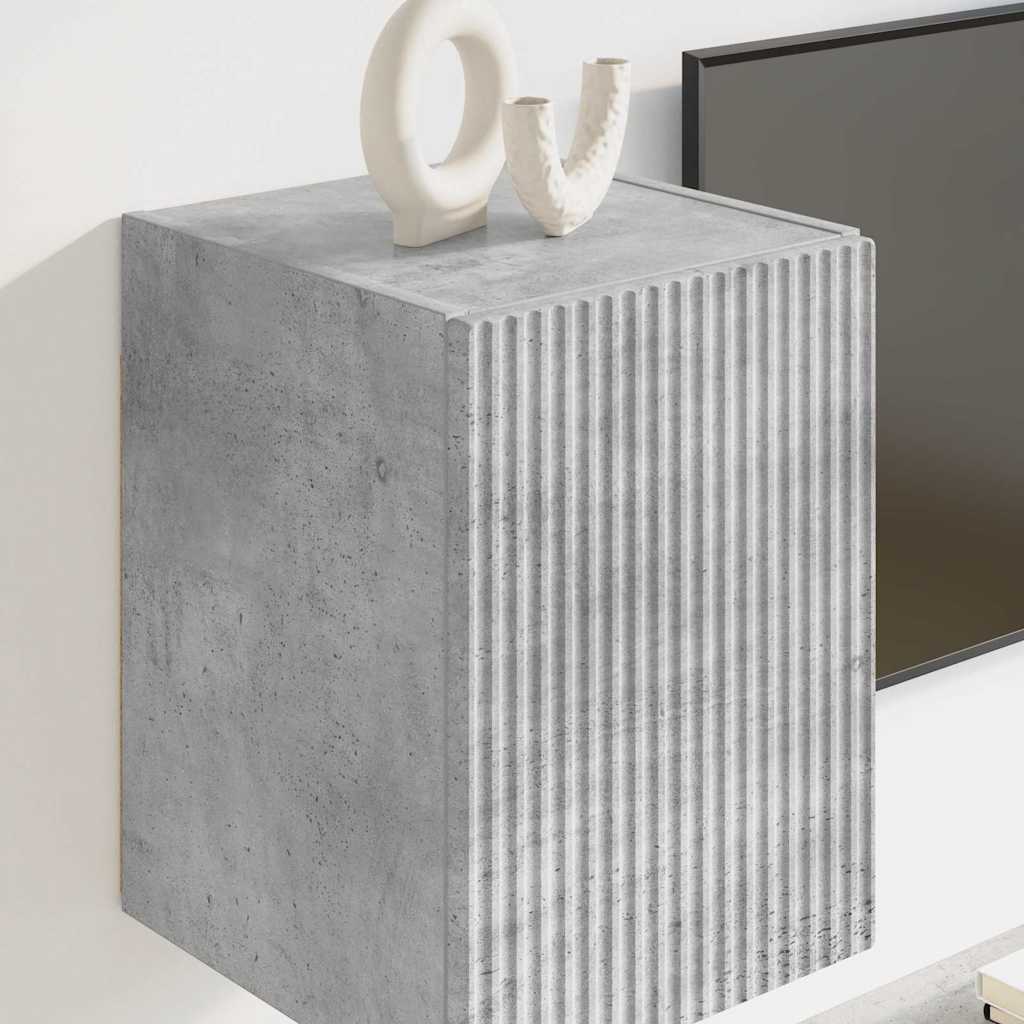 Mobile TV da parete 2 pcs Calcestruzzo 30 x 31 x 40 cm