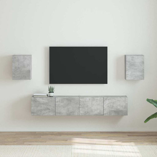 Mobile TV da parete 2 pcs Calcestruzzo 30 x 31 x 40 cm