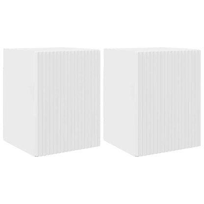 Mobile TV da parete 2 pcs Bianco Lucido 30 x 31 x 40 cm