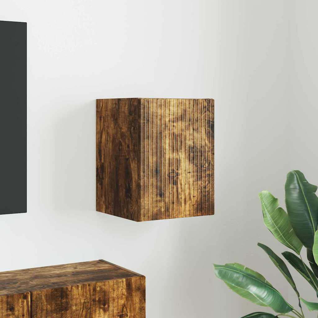 Mobile TV da parete Rovere fumé 30 x 31 x 40 cm