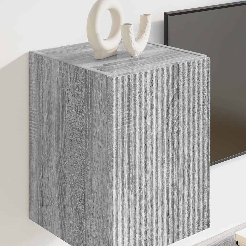 Mobile TV da parete 2 pcs Grigio Sonoma 30 x 31 x 40 cm