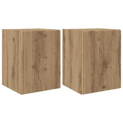 Mobile TV da parete 2 pcs Rovere Artigianale 30 x 31 x 40 cm