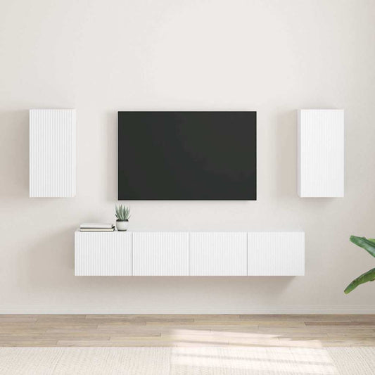 Mobile TV da parete 2 pcs Bianco 30 x 31 x 60 cm