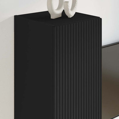 Mobile TV da parete 2 pcs Nero 30 x 31 x 60 cm