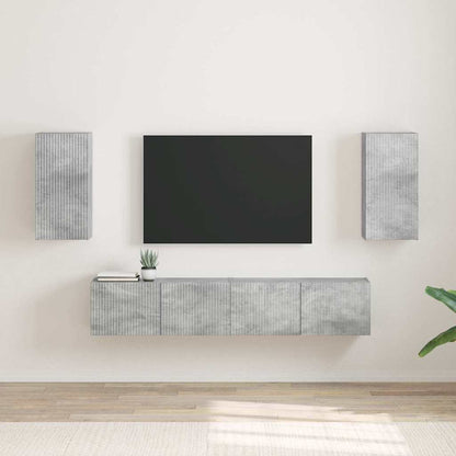 Mobile TV da parete 2 pcs Calcestruzzo 30 x 31 x 60 cm