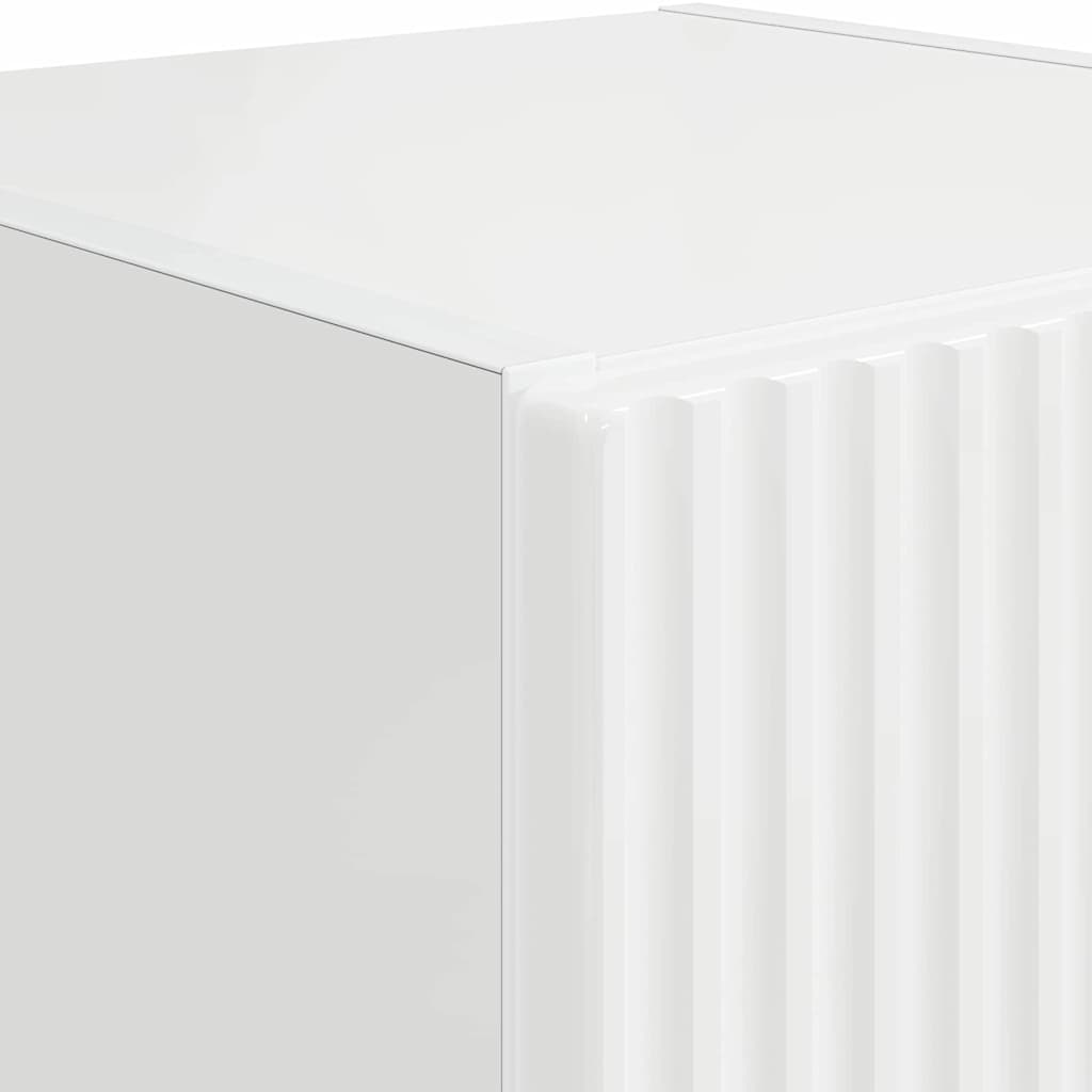 Mobile TV da parete 2 pcs Bianco Lucido 30 x 31 x 60 cm