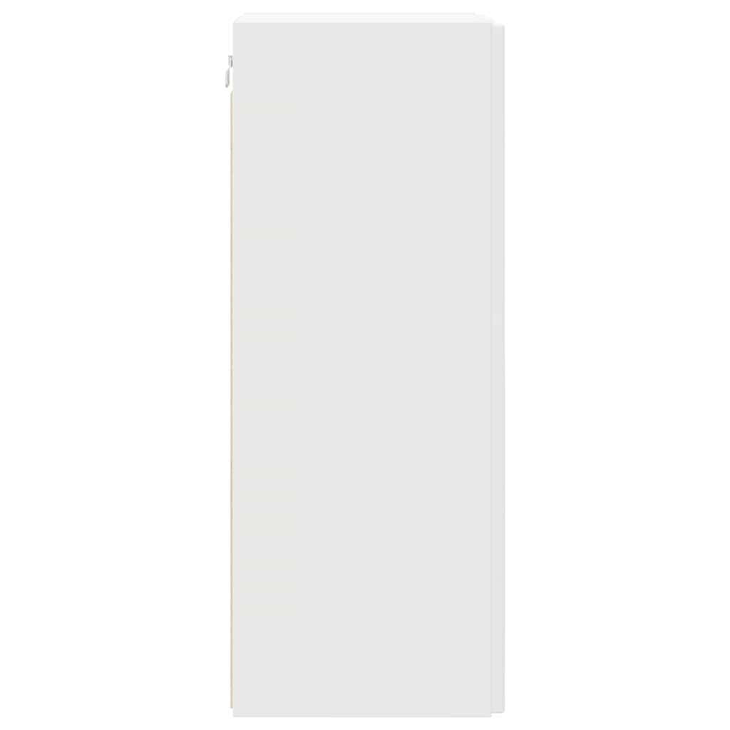 Mobile TV da parete Bianco 30 x 31 x 80 cm Legno multistrato