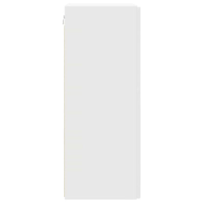 Mobile TV da parete Bianco 30 x 31 x 80 cm Legno multistrato