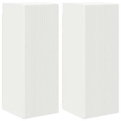 Mobile TV da parete 2 pcs Bianco 30 x 31 x 80 cm