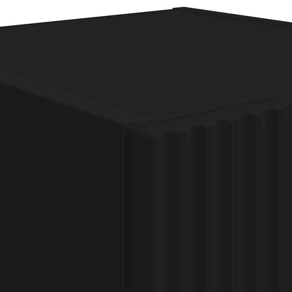 Mobile TV da parete 2 pcs Nero 30 x 31 x 80 cm