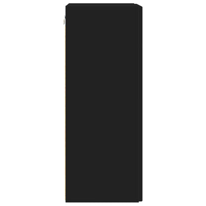 Mobile TV da parete 2 pcs Nero 30 x 31 x 80 cm