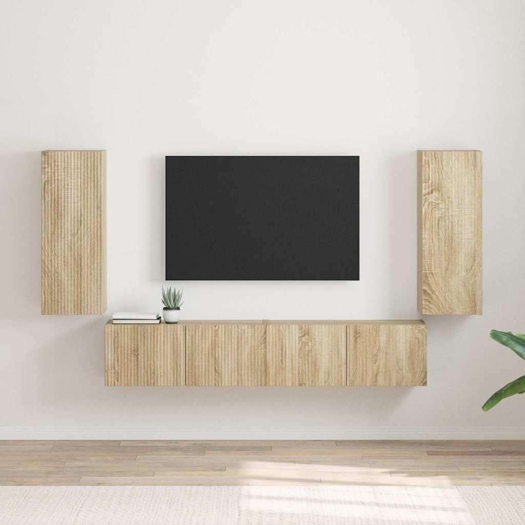 Mobile TV da parete 2 pcs Sonoma 30 x 31 x 80 cm