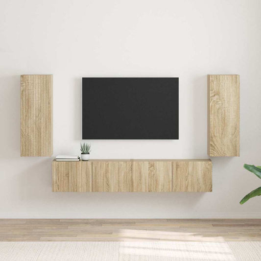 Mobile TV da parete 2 pcs Sonoma 30 x 31 x 80 cm