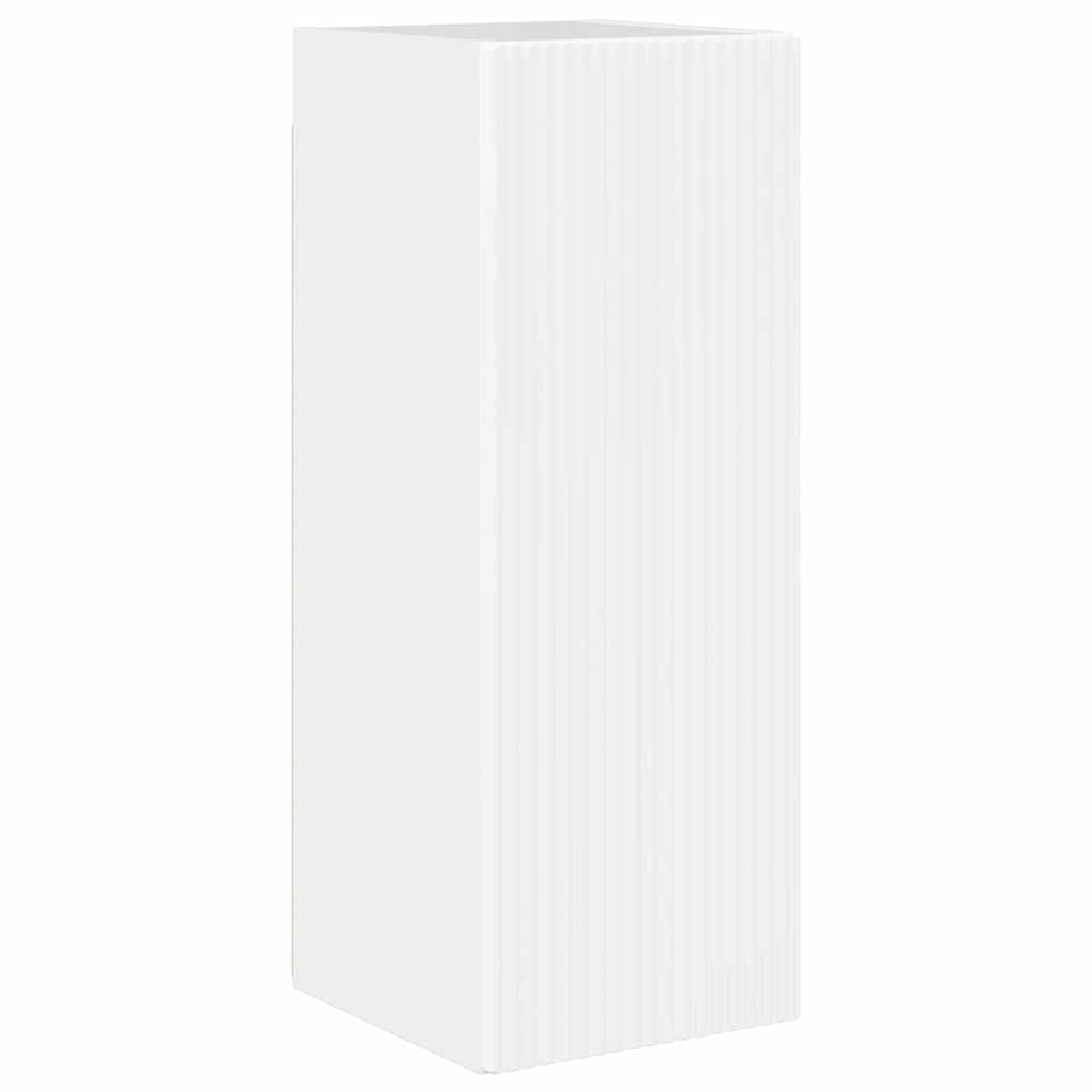 Mobile TV da parete Bianco Lucido 30 x 31 x 80 cm