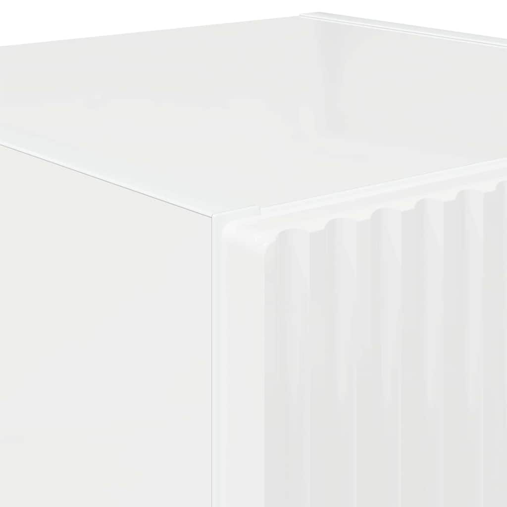 Mobile TV da parete 2 pcs Bianco Lucido 30 x 31 x 80 cm