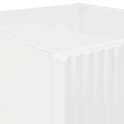 Mobile TV da parete 2 pcs Bianco Lucido 30 x 31 x 80 cm