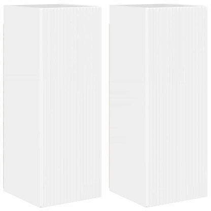 Mobile TV da parete 2 pcs Bianco Lucido 30 x 31 x 80 cm