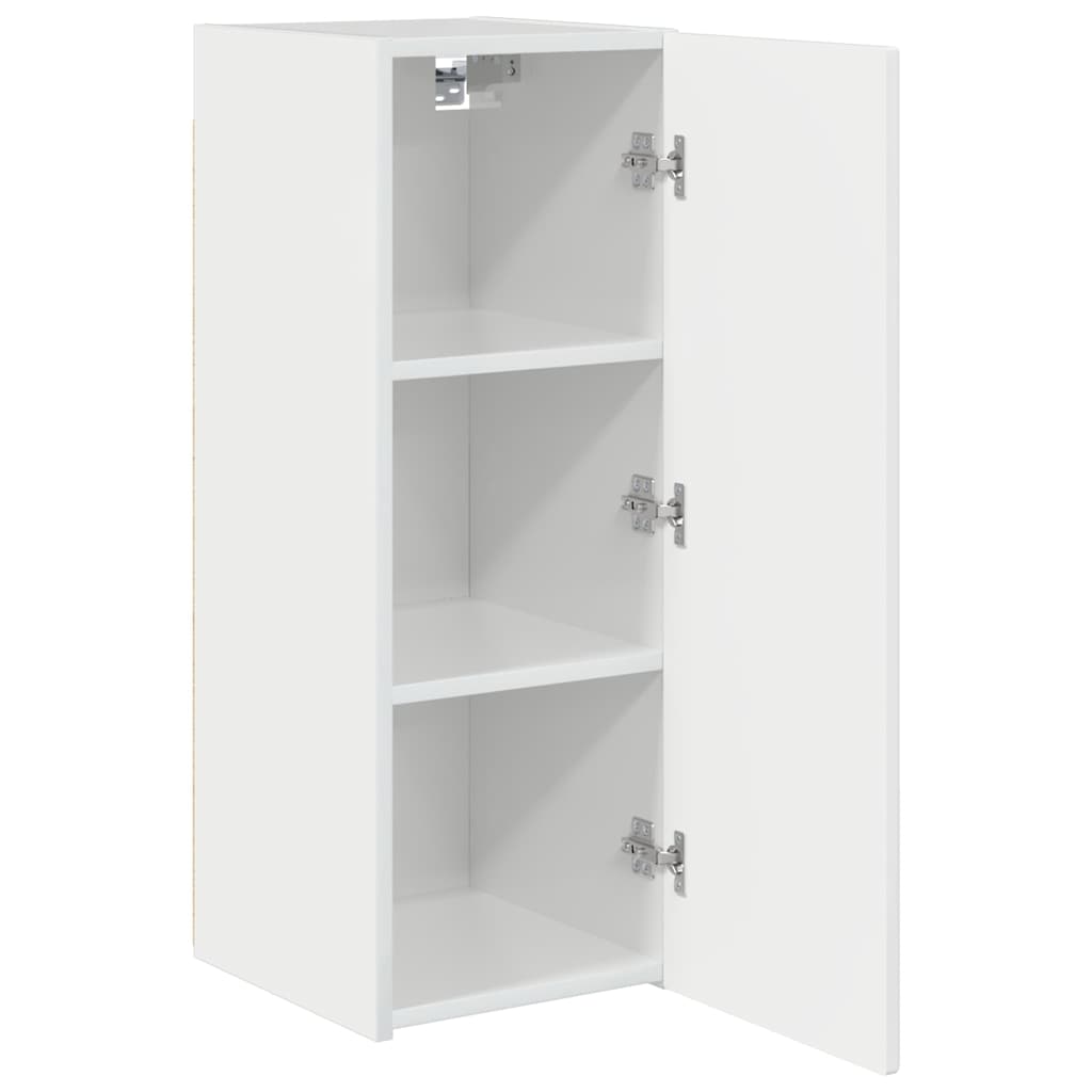 Mobile TV da parete 2 pcs Bianco Lucido 30 x 31 x 80 cm