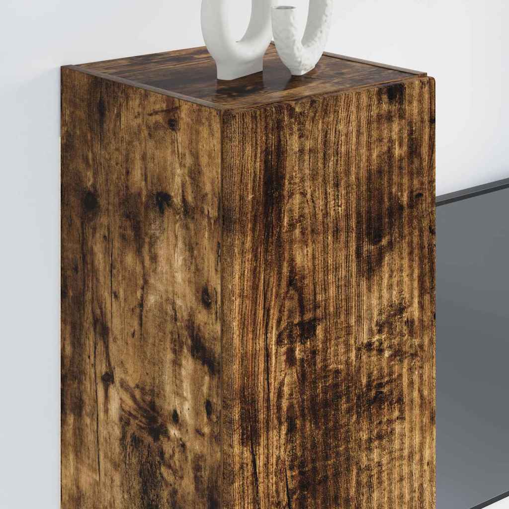 Mobile TV da parete Rovere fumé 30 x 31 x 80 cm