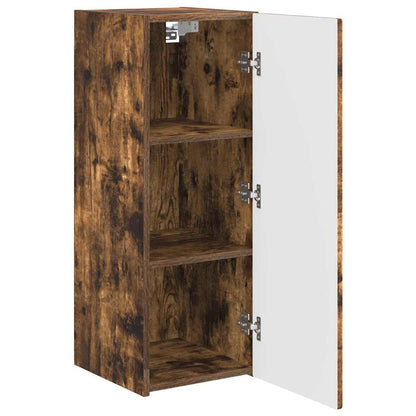 Mobile TV da parete 2 pcs Rovere fumé 30 x 31 x 80 cm